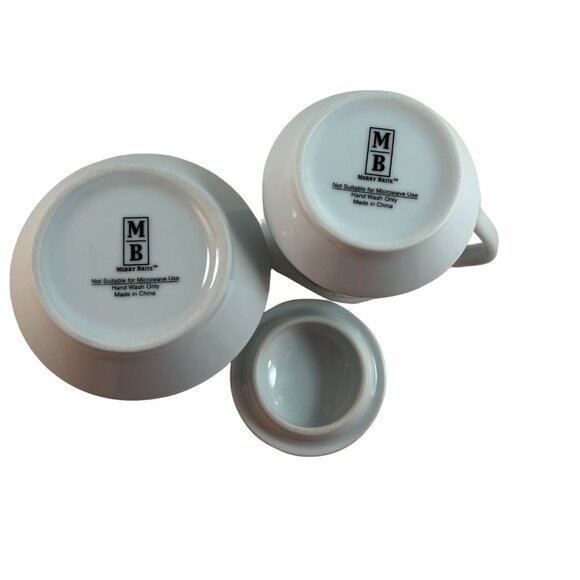 Merry Brite Sugar Bowl Creamer Set Christmas Tree Merry Christmas - Picture 11 of 11